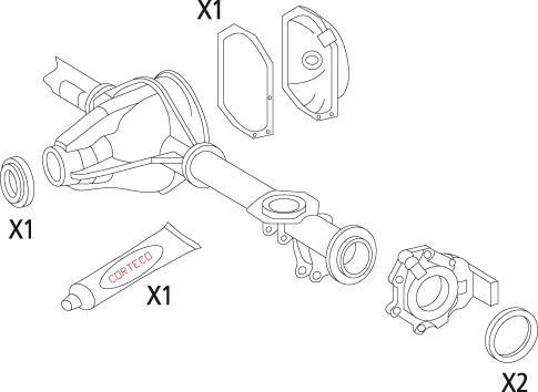 CORTECO Gasket Set, differential Article number: 19535845 cheaply