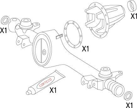 CORTECO Gasket Set, differential Article number: 19535850 cheaply