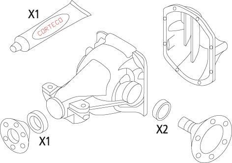 CORTECO Gasket Set, differential Article number: 19536139 cheaply