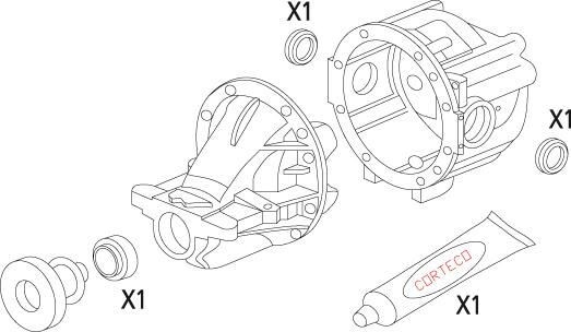 CORTECO Gasket Set, differential Article number: 19536215 cheaply