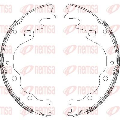 REMSA Brake Shoe Set Article number: 4365.00 cheaply