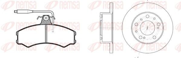 REMSA Brake discs and pads set Article number: 8143.00 cheaply