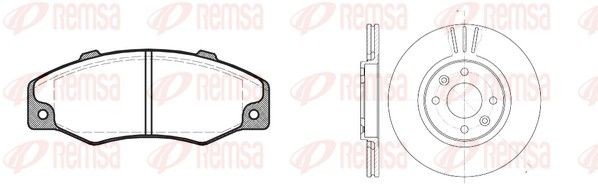REMSA Brake discs and pads set Article number: 8220.01 cheaply