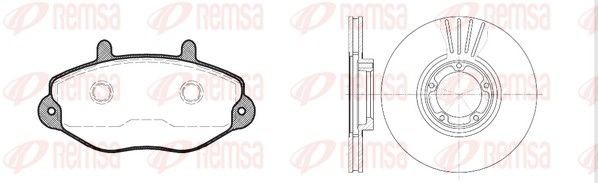 REMSA Brake discs and pads set Article number: 8392.00 cheaply
