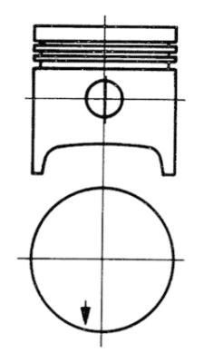 KOLBENSCHMIDT Piston Article number: 91350701 cheaply