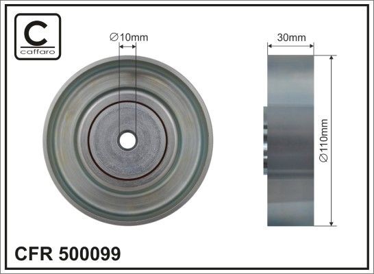 CAFFARO Deflection / Guide Pulley, v-ribbed belt Article number: 500099 cheaply