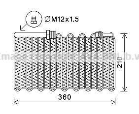 PRASCO Air conditioning evaporator Article number: AIV355 cheaply