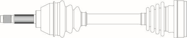 GENERAL RICAMBI Drive shaft Article number: SE3038 cheaply