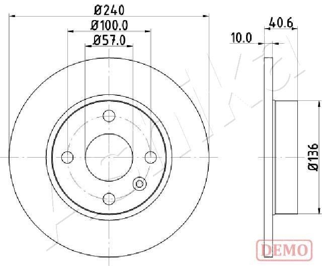 ASHIKA Brake disc Article number: 61-0S-S04 cheaply