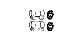 HJS Mounting Kit, silencer Article number: 82 11 9803 cheaply