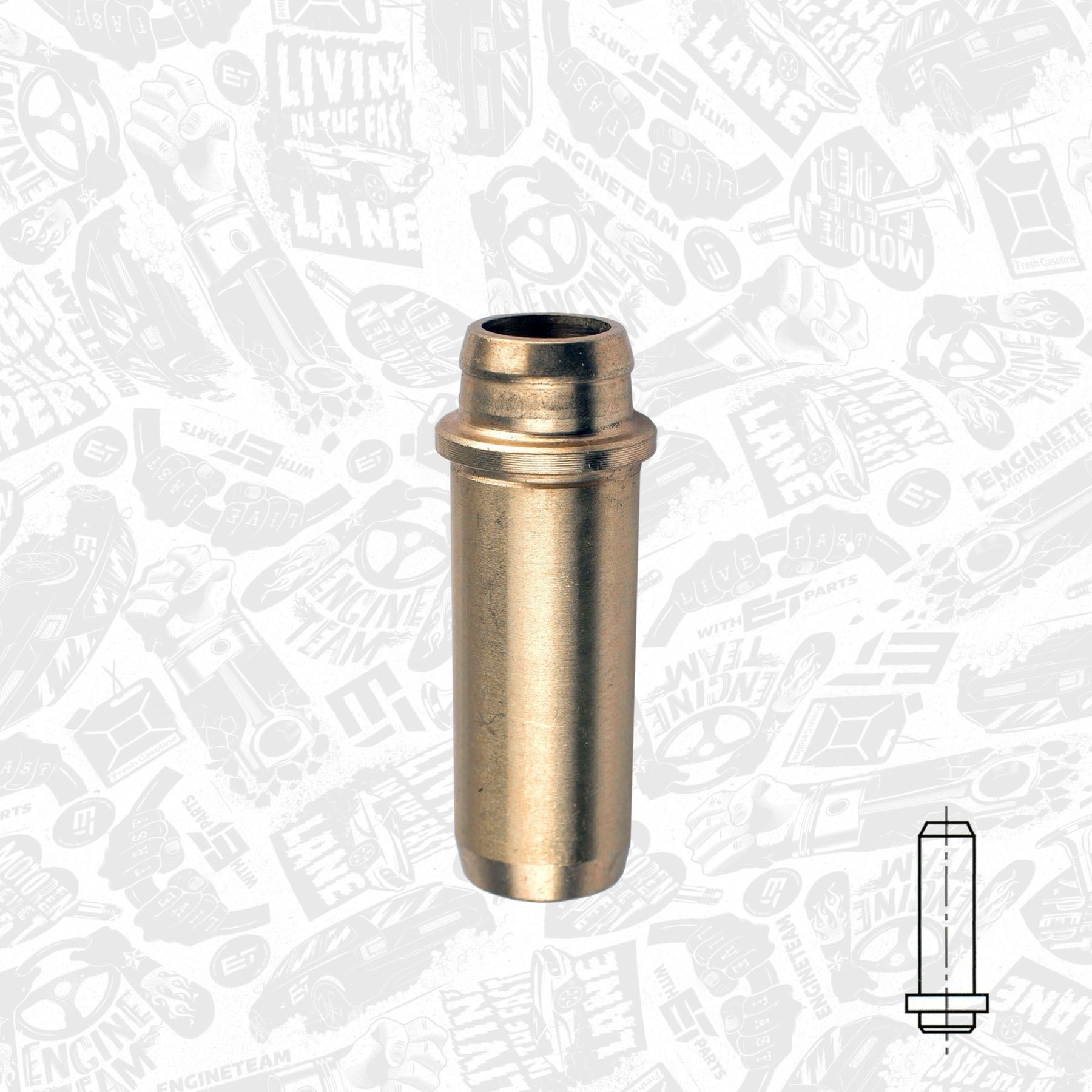 ET ENGINETEAM VG0006 Valve Guides TRANSPORTER 2.4 D Syncro 78 PS Diesel 2003
