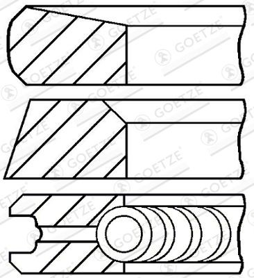 GOETZE ENGINE Piston Ring Kit Article number: 08-440300-10 cheaply