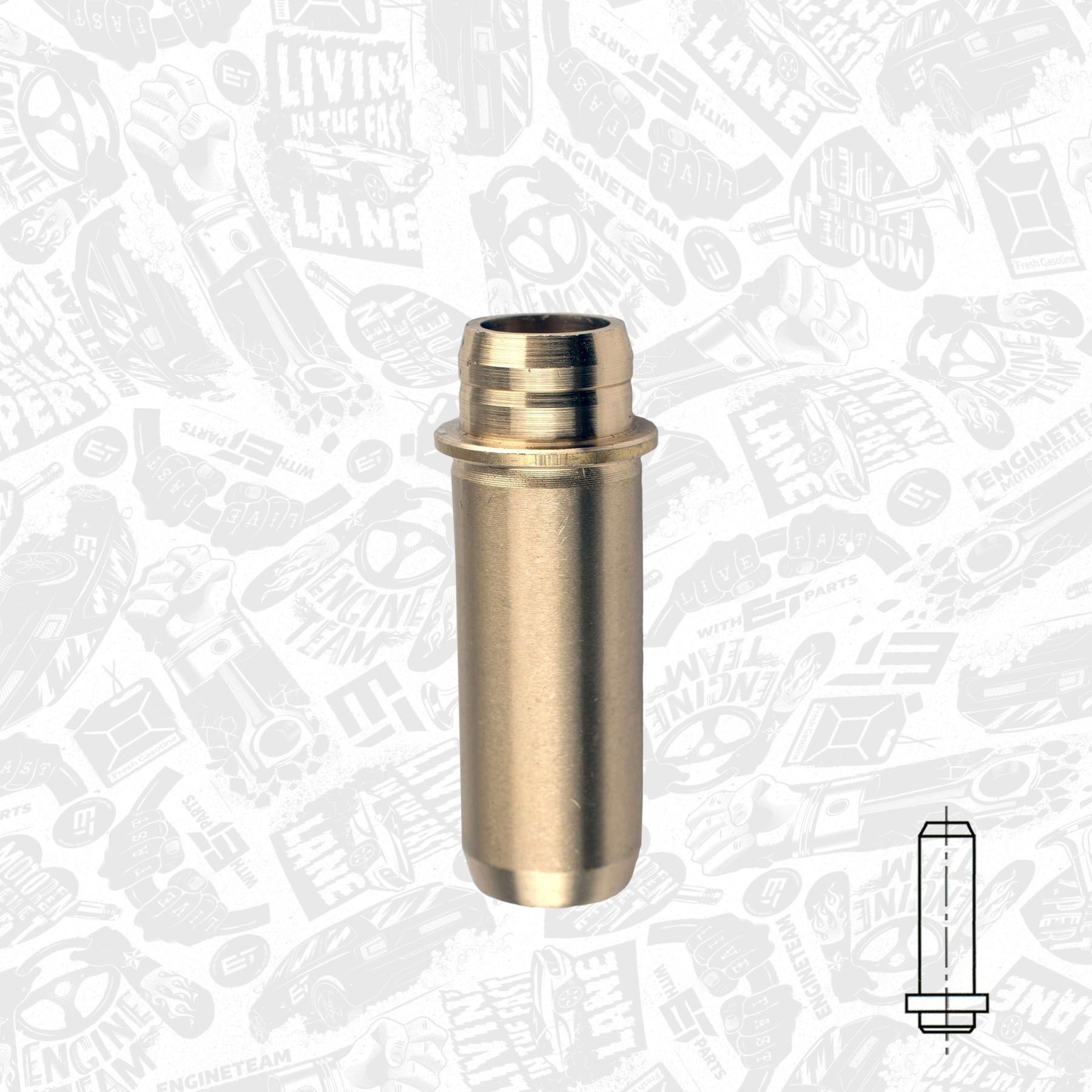 ET ENGINETEAM VG0015 Valve Guides TRANSPORTER 2.4 D Syncro 78 PS Diesel 2003
