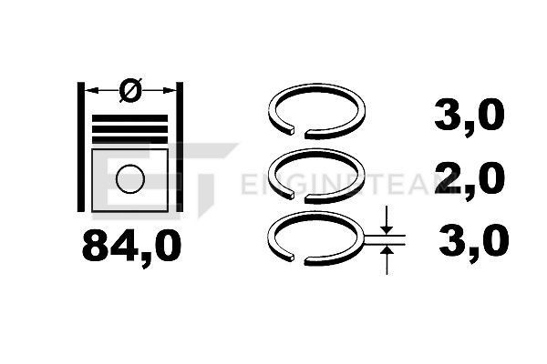 ET ENGINETEAM Piston Ring Kit Article number: R1000300 cheaply
