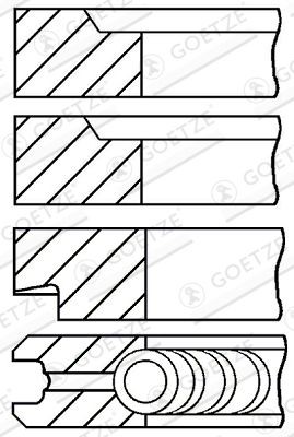 GOETZE ENGINE Piston Ring Kit Article number: 08-202407-10 cheaply