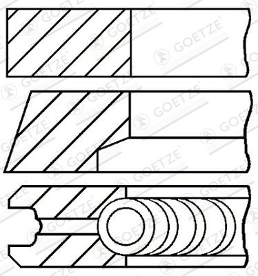 GOETZE ENGINE Piston Ring Kit Article number: 08-529300-00 cheaply