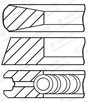 GOETZE ENGINE Piston Ring Kit Article number: 08-436700-00 cheaply