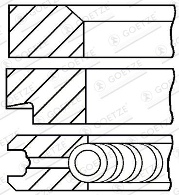 GOETZE ENGINE Piston Ring Kit Article number: 08-331600-10 cheaply