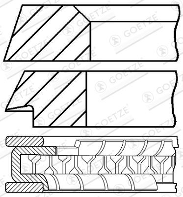 GOETZE ENGINE Piston Ring Kit Article number: 08-394800-00 cheaply