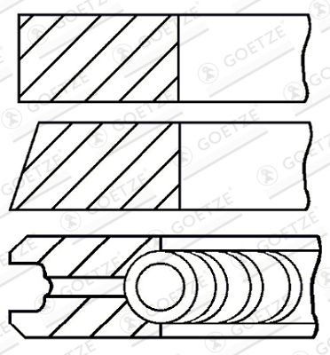 GOETZE ENGINE Piston Ring Kit Article number: 08-435700-00 cheaply
