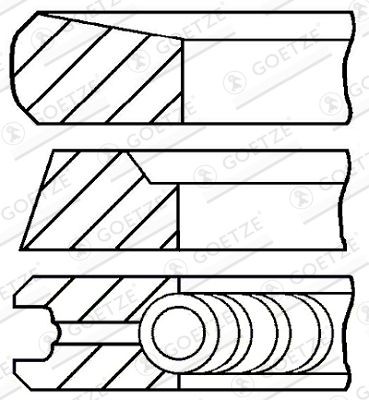GOETZE ENGINE Piston Ring Kit Article number: 08-440300-00 cheaply