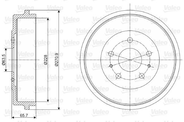 VALEO Tambour de frein UGS: 237069 à peu de frais
