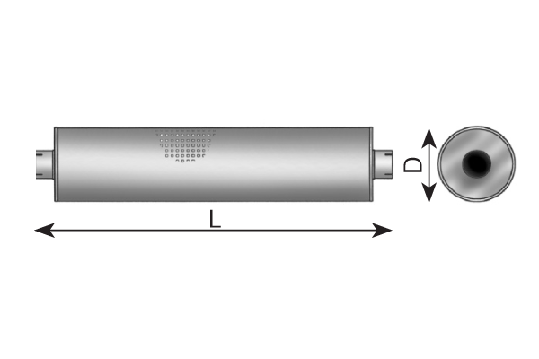 DINEX Midtre eksospotte, universell artikkelnummer: 89443 billig
