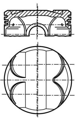 MAHLE ORIGINAL Piston Article number: 081 PI 00101 001 cheaply
