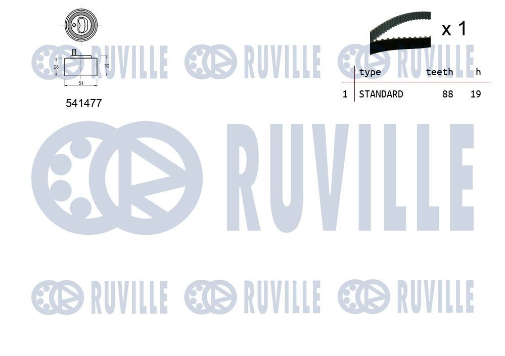 RUVILLE Tensioner Lever, v-ribbed belt Article number: 56370 cheaply