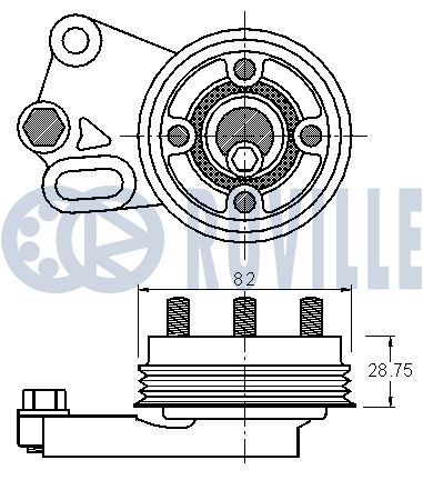 RUVILLE Deflection / Guide Pulley, v-ribbed belt Article number: 57074 cheaply