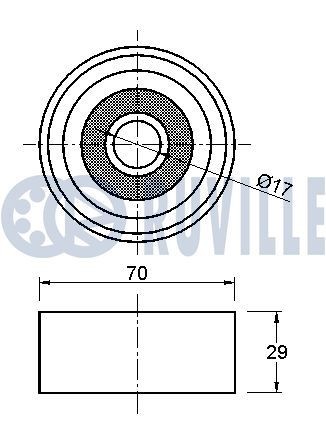 RUVILLE Tensioner Lever, v-ribbed belt Article number: 57084 cheaply