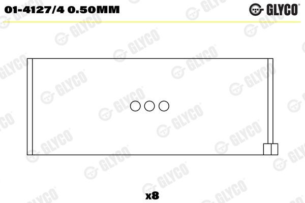 GLYCO Big End Bearings Article number: 01-4127/4 0.50mm cheaply