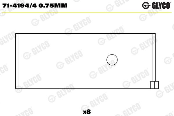 GLYCO Big End Bearings Article number: 71-4194/4 0.75mm cheaply