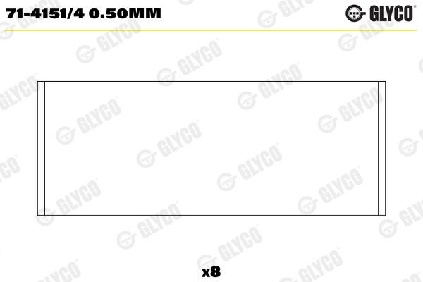 GLYCO Big End Bearings Article number: 71-4151/4 0.50mm cheaply