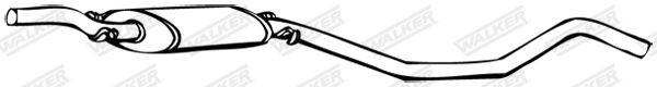 WALKER Middle silencer Article number: 13856 cheaply