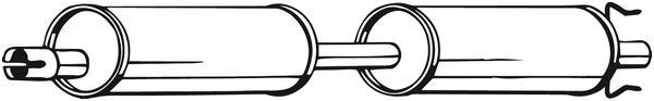 BOSAL Middle silencer Article number: 154-461 cheaply
