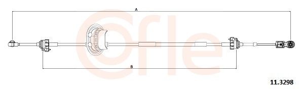 COFLE 11.3298 Cable, manual transmission C4 1.6 Flex 110 PS Petrol/Ethanol 2011