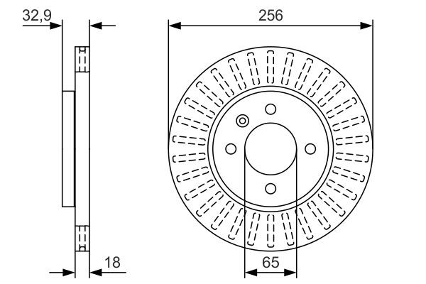 BOSCH Brake disc Article number: 0 986 479 U09 cheaply