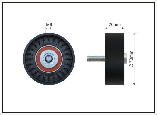 CAFFARO Deflection / Guide Pulley, v-ribbed belt Article number: 01-01 cheaply