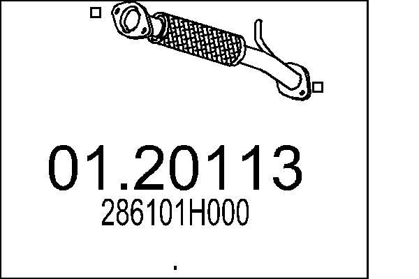 MTS Exhaust Pipe Article number: 01.20113 cheaply