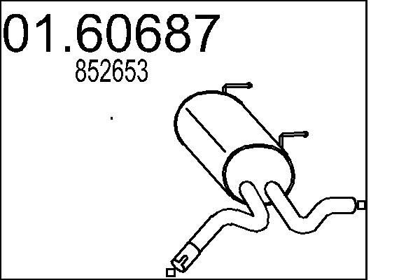 MTS Rear silencer Article number: 01.60687 cheaply