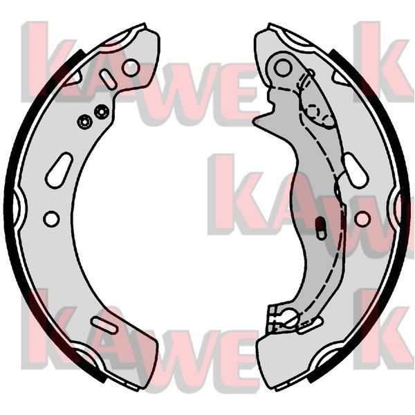 KAWE Brake Shoe Set Article number: 01004 cheaply