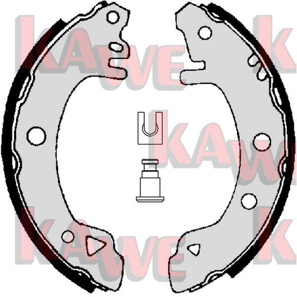 KAWE Brake Shoe Set Article number: 01380 cheaply