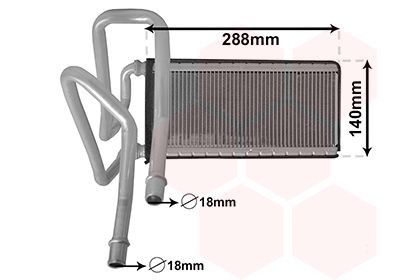 VAN WEZEL Heater matrix Article number: 02006226 cheaply
