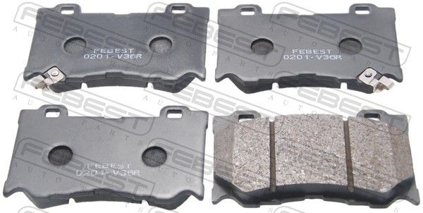 FEBEST Brake pad set Article number: 0201-V36F cheaply