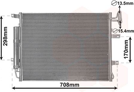 VAN WEZEL Air conditioning condenser Article number: 02015701 cheaply