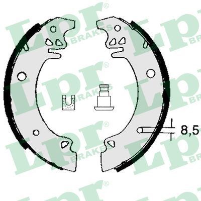 LPR Brake Shoe Set Article number: 02750 cheaply