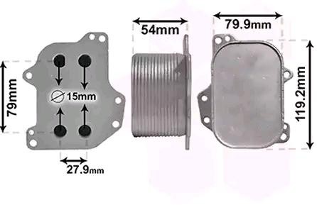 VAN WEZEL Engine oil cooler Article number: 03013701 cheaply