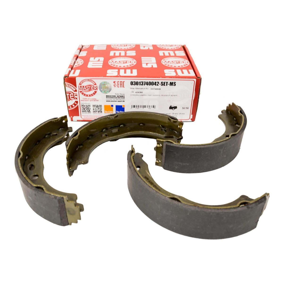 MASTER-SPORT Brake Shoe Set Article number: 03013740042-SET-MS cheaply