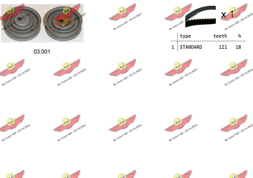 AUTOKIT Timing belt kit Article number: 04.5007 cheaply